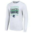 thumbnail image 2 of Men's Starter White Vancouver Canucks Four Team Name Logo Long Sleeve Graphic T-Shirt, 2 of 3