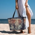 thumbnail image 6 of Disketp Elephant in Smoke Large Capacity Beach Bag, Waterproof Sandproof Beach Swim Pool Bag Tote Bag for Women, 6 of 7