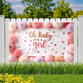 thumbnail image 4 of Pink Theme Newborn Banner Decorative Design Baby Shower Event Banner for Baby Celebration Gender Reveal Indoor Decoration, 4 of 7