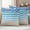 Blue Beige, variant on Blue Brown Stripes Outdoor Waterproof Pillow Covers, Abstract Geometric Ombre Wave Stripe Decorative Square Throw Pillowcase Sofa Cushion Sham for Patio/Couch/Chair, 16"x16" 2 Pack