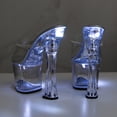 thumbnail image 5 of Women's Platform Sandals Thick Heels Night Club Shoes Luminous Shoes Catwalk Pole Dance Crystal Sole 17cm LFD-10367-A24, 5 of 7