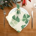 thumbnail image 2 of Qxltty St Patricks Lucky Clover Napkins 20×20in Perfect for Parties Dinners Weddings Cocktail Housewarming Cloth Napkins Set of 1, 2 of 8