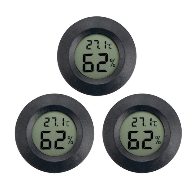 Labymos Hygrometer Thermometer Digital LCD Monitor Humidity Meter Gauge for Car Interior Greenhouse Basement Babyroom