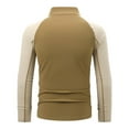 thumbnail image 4 of Mens Sweatshirt 2025 Long Sleeve Quarter Zip Shirts for Men Lightweight Color Block Exposed Seam Pullover Trendy Slim Outdoor Workout Tops, 4 of 9