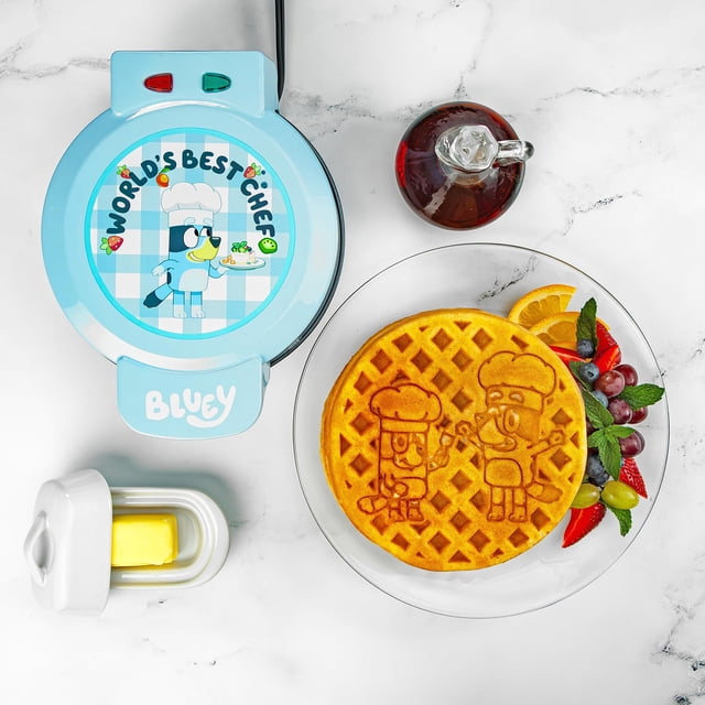 Uncanny Brands Cafetera Tipo Waffle Bluey