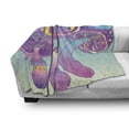 thumbnail image 2 of Crazy Art Soft Flannel Fleece Blanket, Interpretation of Cartoon Magic Mushrooms in a Modern Style Vivid Trippy Design, Cozy Plush for Indoor and Outdoor Use, 70" x 90", Multicolor, by Ambesonne, 2 of 5