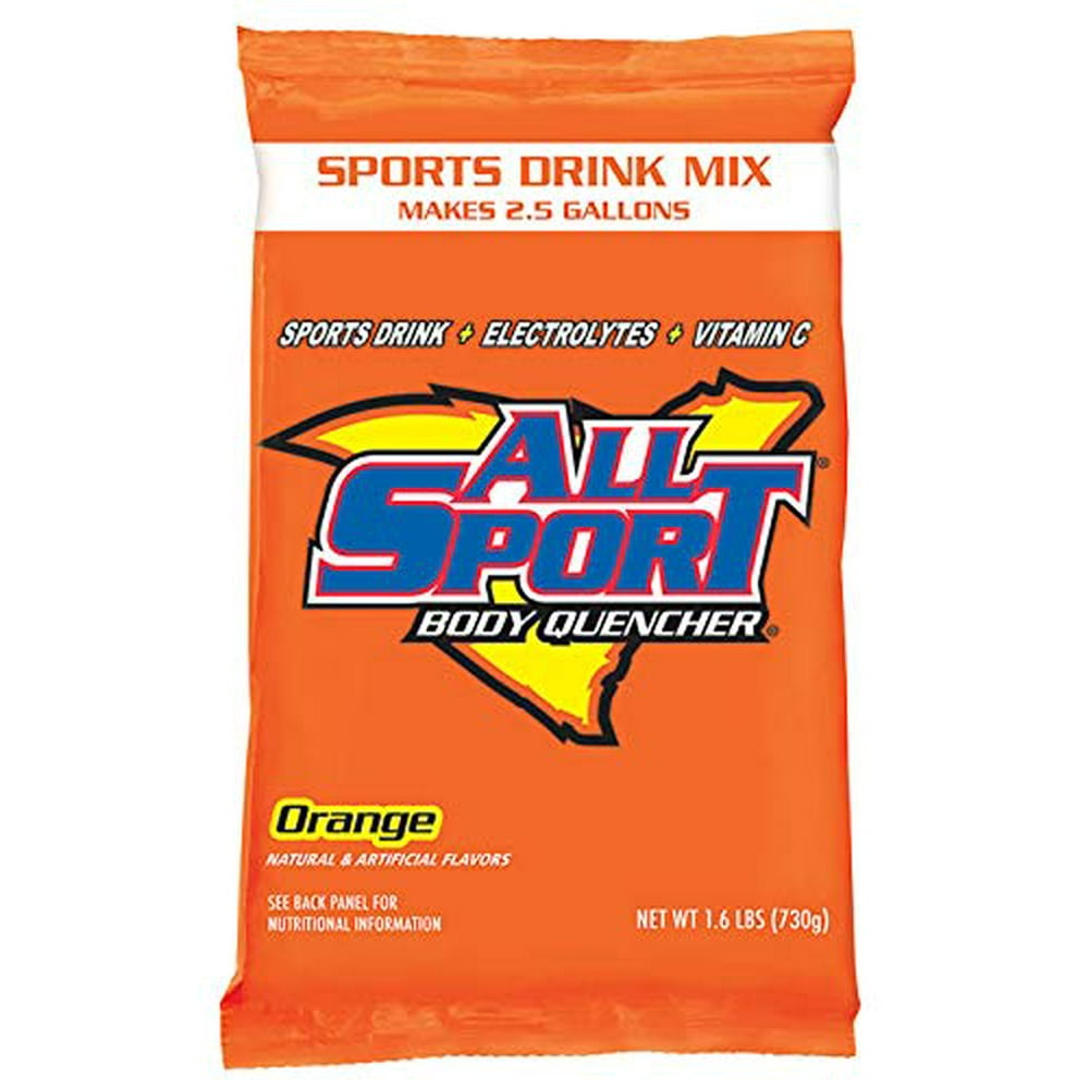 All Sport Body Quencher Sports Drink Mix 2.5 Gallons Individual