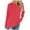 Watermelon Red, variant on HAiming Womens Long Sleeve Round Neck Shirts Solid Color Pullover Basic Tops Fall Winter Casual Trendy Tunic Blouse