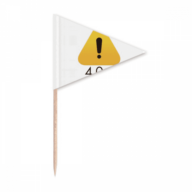 Programmeur 502 Avertissement d'Erreur Cure-Dent Triangle Toppers de Cupcake Drapeau