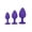Purple, variant on Me You Us Trio of Jewels 3-Piece Training Anal Plug Set, Purple