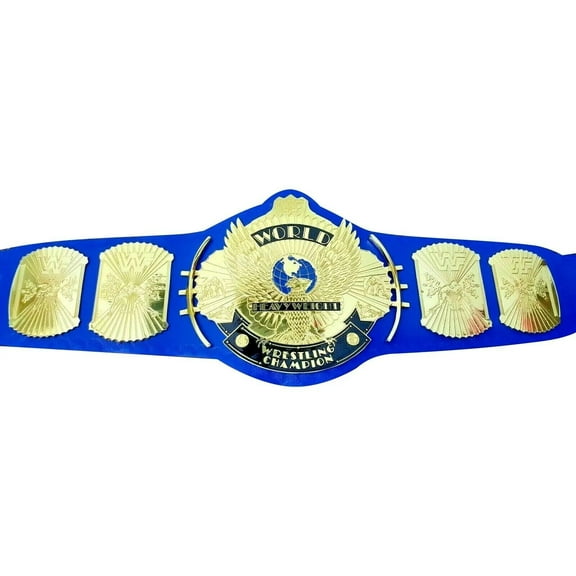Winged Eagle Championship Wrestling Title Belt Blue