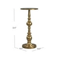 thumbnail image 4 of Beaumont Lane Transitional Metal Pedestal Side Table - Antique Gold, 4 of 6