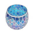 thumbnail image 2 of Portavelas de cristal con mosaico azul púrpura, vela perfumada DIY romántica, soporte para luz de té para sala de estar, 2 of 12