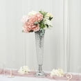 thumbnail image 2 of Balsa Circle 2 Silver Metal 28" Crystal Beaded Metal Trumpet Vases Centerpieces Party Events Decorations Supplies, 2 of 8