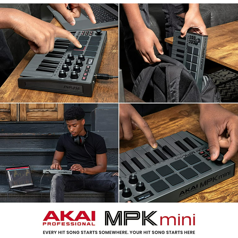 Akai Professional MPK Mini MK3 25-Key MIDI Controller (Grey