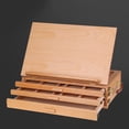thumbnail image 3 of veasfak Beech Wooden Tabletop Sketch Box Easel Drawer 40x27CM 3 in 1, 3 of 6