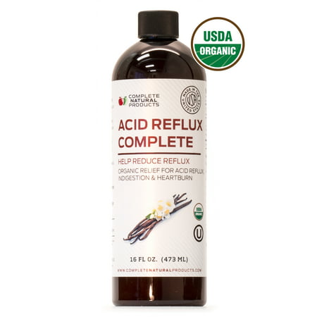 Acid Reflux Complete - Natural Organic Liquid Heartburn, GERD, & Amish Reflux Relief Remedy & (Best Foods To Avoid Acid Reflux)