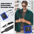 thumbnail image 5 of Dteck Full Body Case for iPad Air 13 inch 2025/2024,Shockproof 3-Layer Protection Case with Screen Protector 360° Rotating Stand Built-in Pencil Holder Cover with Hand/Shoulder Strap,Blue, 5 of 7