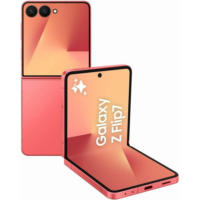 Samsung Galaxy Z Flip7 5G 512 Go 12 Go RAM (Neuf - Scellé dans la Boîte) Version Canadienne avec Garantie / Téléphone Cellulaire Déverrouillé / Rouge Corail