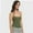 Army green, variant on Women Sexy Square Neck Tank Top Summer Going Out Basic Cami Shirt