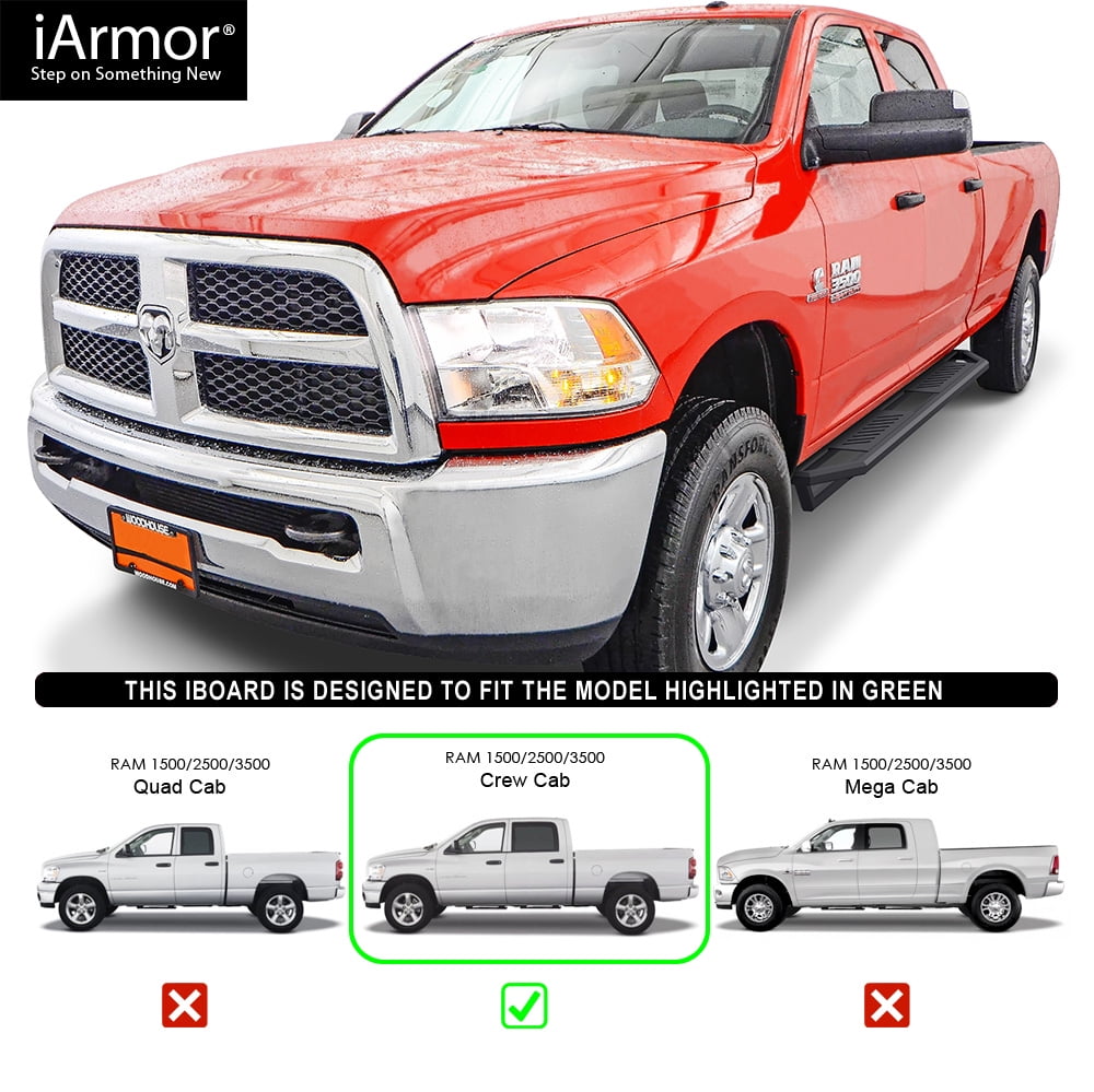 Nerf Bars Side Steps APS iBoard 5in Stainless Steel Black Running Boards Custom Fit 2002-2008 Dodge Ram 1500 Quad Cab /& 2003-2009 Ram 2500 3500
