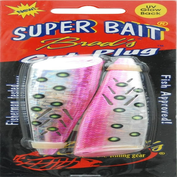 Brad's Super Bait Cut Plug and Mini Cut Plug - 4-Inch, Double Pack, Pink Magic