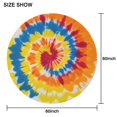 thumbnail image 6 of Vibrant Tie Dye Spiral Round Tablecloth 60"x60",Wrinkle Wipeable Table Cloth for Kitchen Dining Room Picnic Patio Party, 6 of 6