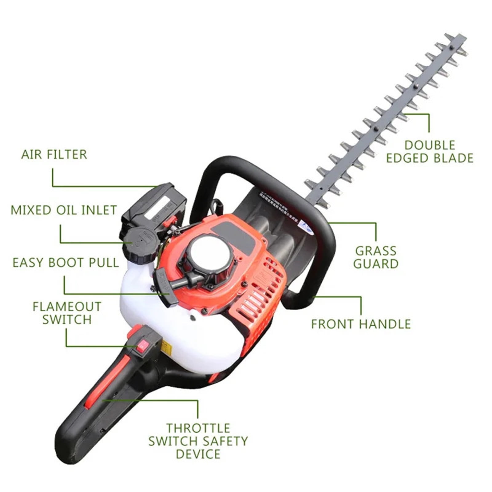 23.6cc 0.65kw Garden Hedge Trimmer, Petrol Strimmer, Chainsaw Brush Cutter, Multi Tool ,Hand & Power Tool