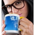 thumbnail image 2 of 3dRose, Blue Sky and White Clouds, 11oz Two-Tone Yellow Mug, 2 of 7
