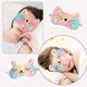 thumbnail image 3 of 2 Pack Cartoon Animal Sleep Mask Soft Plush Blindfold Eye Masks Eye Cover for Women Girls Travel Nap Night Sleeping (2-Pack Colorful Cat Puppy), 3 of 4