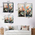 thumbnail image 4 of Designart "Lotus Pond Asian Painting VII" Asian Art Framed Wall Art Set Of 2 - Orange People Framed Canvas Set For Living Room Decor, 4 of 7