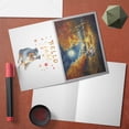thumbnail image 4 of Hello Fall Miniature American Shepherd Enjoys Warm Campfire Autumn Night 7x5in Folded Greeting Card MAS Dog Lover Gifts Single Note Card with Envelope - 01008, 4 of 5