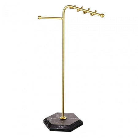 FVDPWYE Jewelry Display Rack Bracelet Display Holder Iron Necklace Earring Storage Shelf Aureate