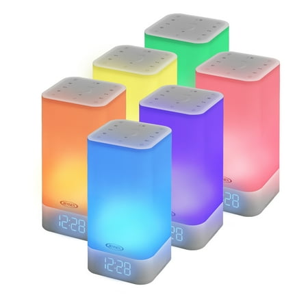 Jensen - FM Alarm Clock Radio with Mood Lamp