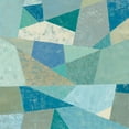 thumbnail image 2 of Vassileva, Silvia 20x20 Gold Ornate Wood Framed with Double Matting Museum Art Print Titled - Teal Geo Metric, 2 of 4