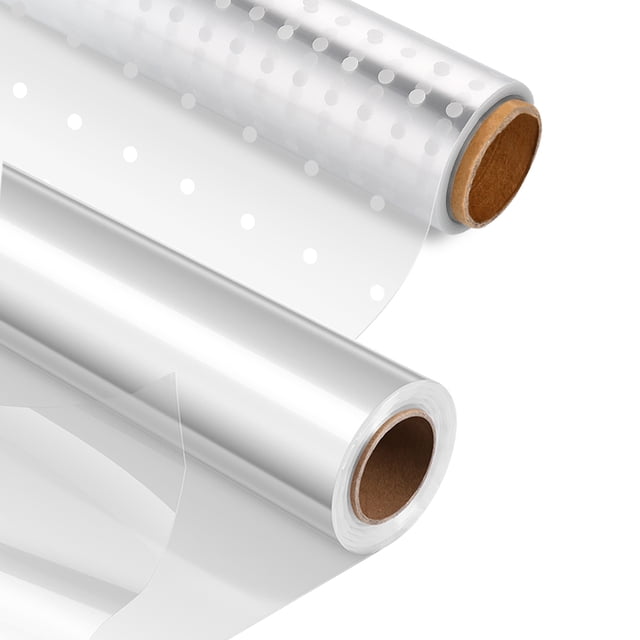 Phenofice Rouleau de Sacs en Cellophane Transparent Résistant aux Déchirures en Matériau Opp de Qualité Supérieure pour Protéger les Pâtisseries
