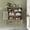 Gray-brown, variant on NEGYLIM 24.8" Wall Mounted Bathroom Storage Cabinet, 2 Barn Doors & 2 Silent Drawers, Adjustable Shelf Textured White Unit for Bathroom, Kitchen & Entryway