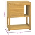 thumbnail image 4 of vidaXL Bathroom Cabinet 60x40x75 cm Solid Wood Teak, 4 of 5