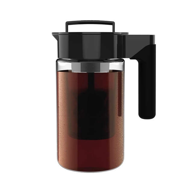 Cafetera en frío Takeya Glass, 1 litro, tapa y asa negras