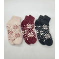 thumbnail image 7 of Snuggle Feet Women's Chenille Sherpa Booties, Grippers, 7 of 7