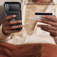 thumbnail image 3 of AmPm iPhone XR Case Military Shockproof with Sliding Card Slot Magnet Rotatable Kickstand Ring Holder Protective iPhone XR Phone Case (Green), 3 of 7