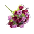 thumbnail image 1 of Wartleves Ramo de flores artificiales de seda de 21 cabezas para bodas, fiestas, decoración del hogar, ramo para exteriores, 1 of 7