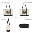 thumbnail image 6 of FORMRS Canvas Laptop Tote Bag for Women with 15.6" Computer Compartments Shoulder Handbag, Beige Astronaut Space, 6 of 7