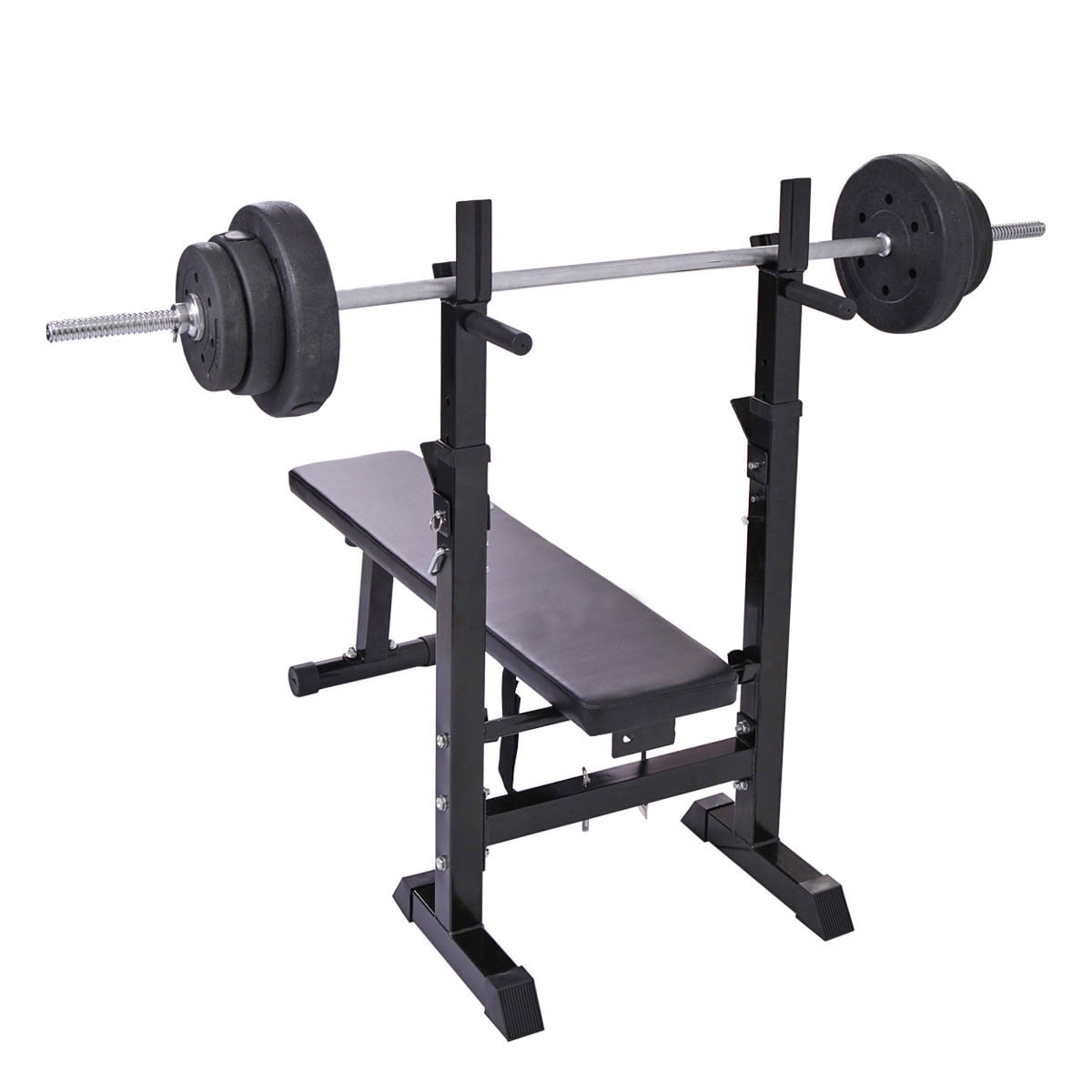 NoxwB Weight Bench Strength Training Adjustable Folding Ab Benches Barbell Lifting Press Workout Fitness Barbell Rack Home Gym Equipment