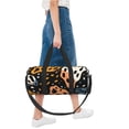 thumbnail image 5 of ZICANCN Orange Fashion Leopard Print Travel Duffle Bag, Sports Tote Gym Bag Weekenders Bags for Women Men, 5 of 8