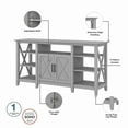 thumbnail image 3 of Bush Furniture Key West Tall TV Stand with 2 Bookcases, Cape Cod Gray, 3 of 8