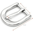 thumbnail image 2 of 4pcs Belt Buckle Single Prong Buckles Belt Purse Making Leather Craft fits 5/8, 3/4, 1 Inch Strap SC97 (1 Inch, Silver), 2 of 3