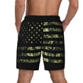 thumbnail image 3 of Kdxio American Flag Camo Print Men'S Swim Trunks With Compression Liner 7 Inch Inseam Quick Dry Swim Shorts, 3 of 7