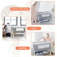 thumbnail image 6 of Yadala Baby Bassinet, 3 in 1 Bedside Sleeper with Storage Basket, Easy to Fold Bedside Crib, 0-24 Month, Gray, 6 of 7