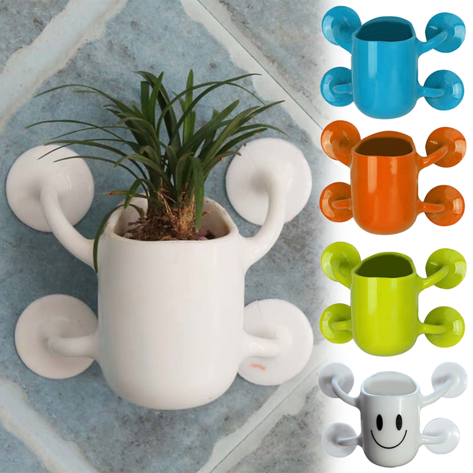 Koszal Portable Mini Flower Pot Wall Flowerpot Home Office Decoration